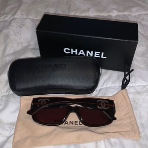 AUTHENTIC Chanel stuffed CC sunglasses 5102 Tortoise
